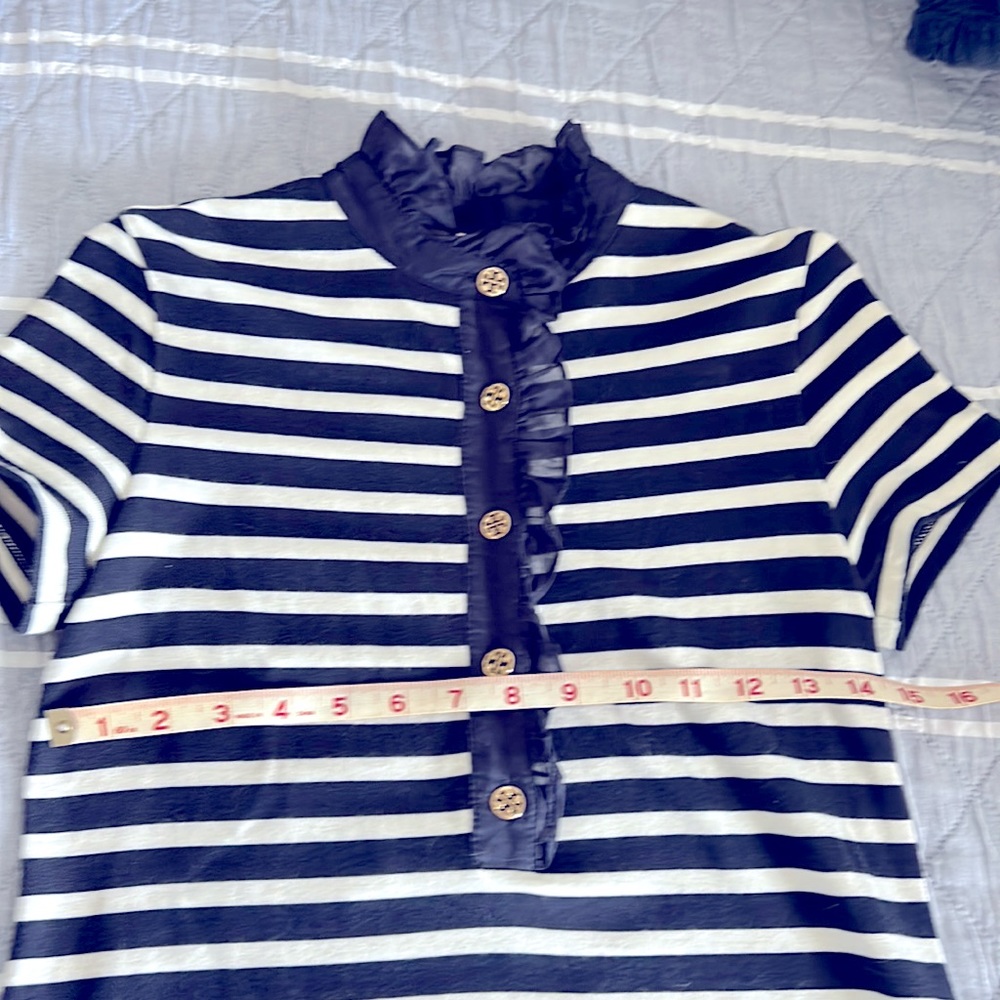 Tory Burch stripe t-shirt dress navy white ๐โฅ๏ธ๐XS - Picture 2 of 6